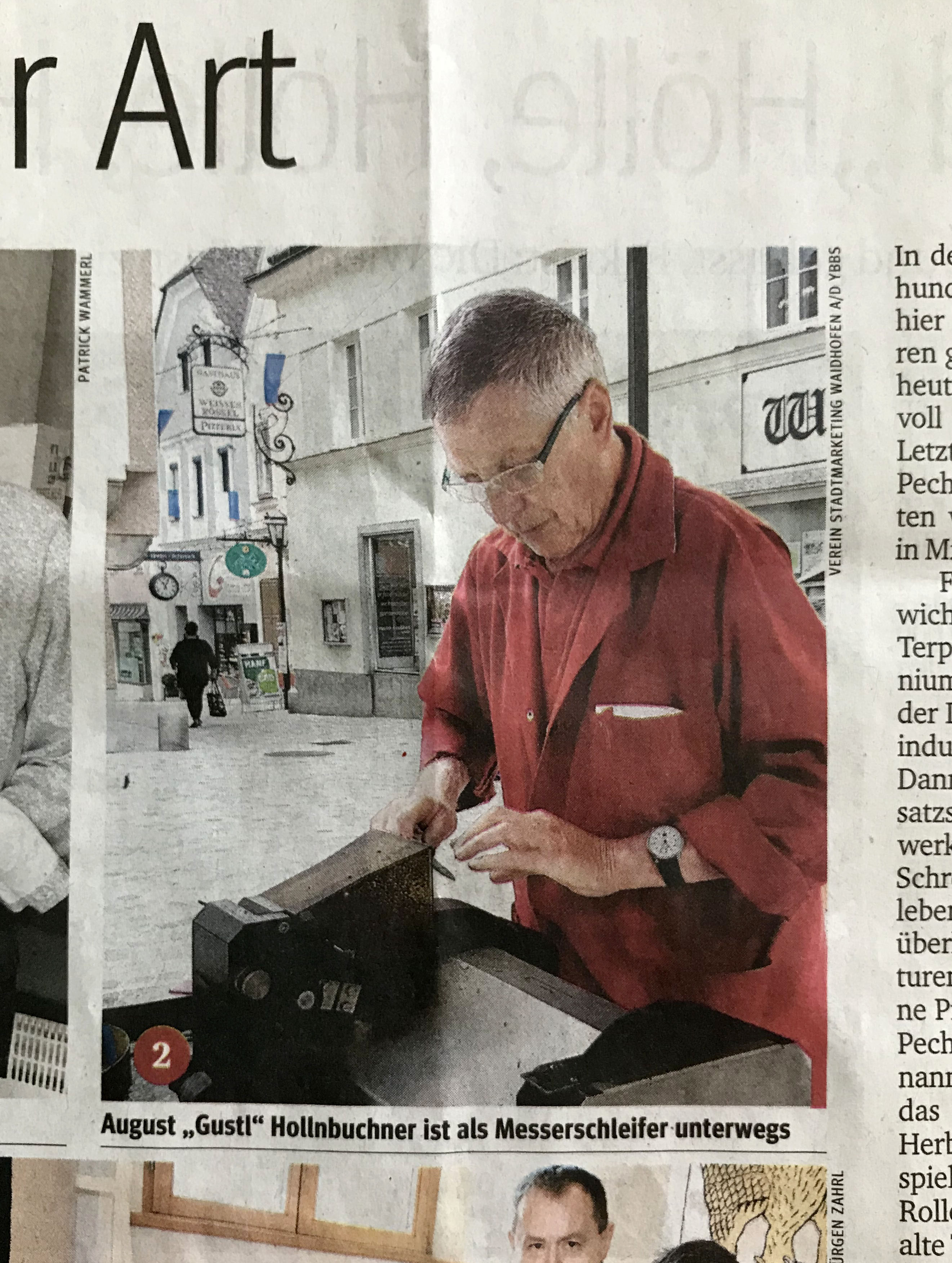 Zeitungsartikel aussterbende Berufe - Fortsetzung